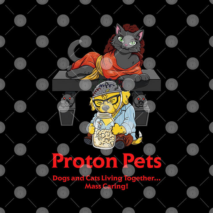 Proton Pets Dogs And Cats Living Together Mass Caring Shirt Unisex