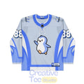 Pudgy Penguins Special Edition Hockey Jersey – Blue Unisex