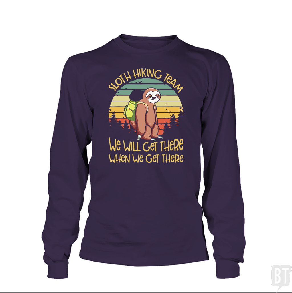 Funny Sloth Hiking Team Long Sleeve Unisex