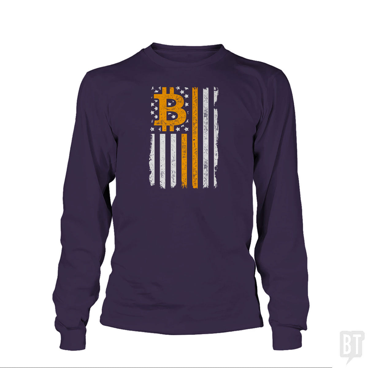 Bitcoin US Flag Long Sleeve