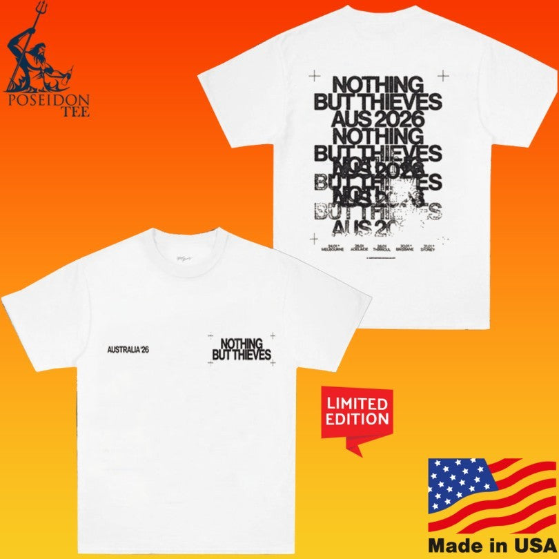 Nothing But Thieves Repeat Logo 2026 Australia Tour Natural Unisex
