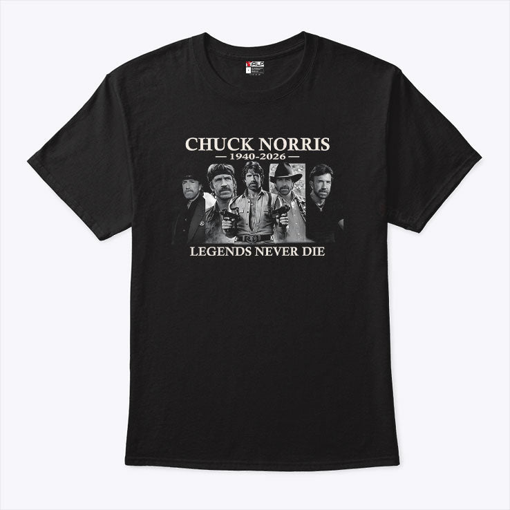 RIP Chuck Norris 1940 2026 Legends Never Die Shirt Unisex