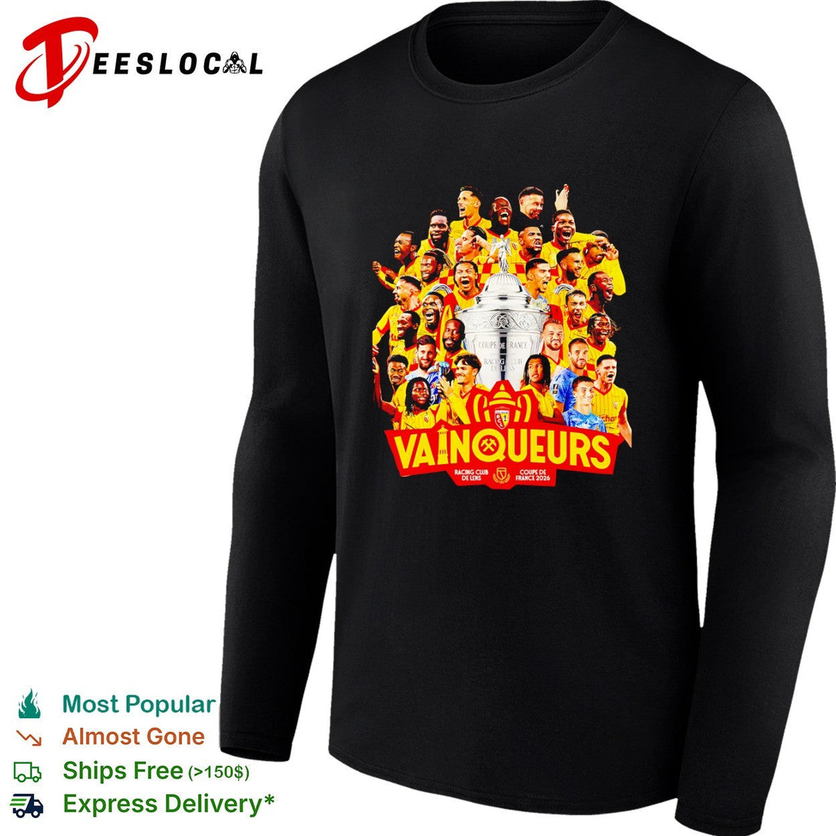 Racing Club de Lens Coupe de France 2026 Vainqueurs Champions Commemorative shirt Unisex