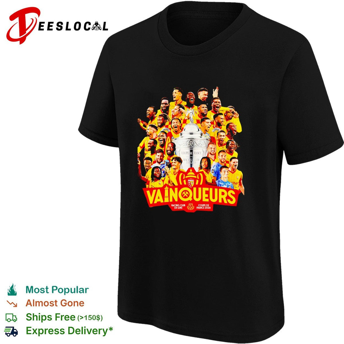 Racing Club de Lens Coupe de France 2026 Vainqueurs Champions Commemorative shirt Unisex