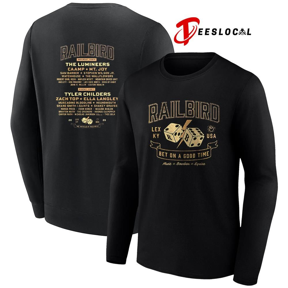 Railbird Music festival bet on a good time Lexington Kentucky dice lineup logo shirt Unisex