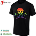 Rainbow Skull with Crutches Pride shirt Unisex