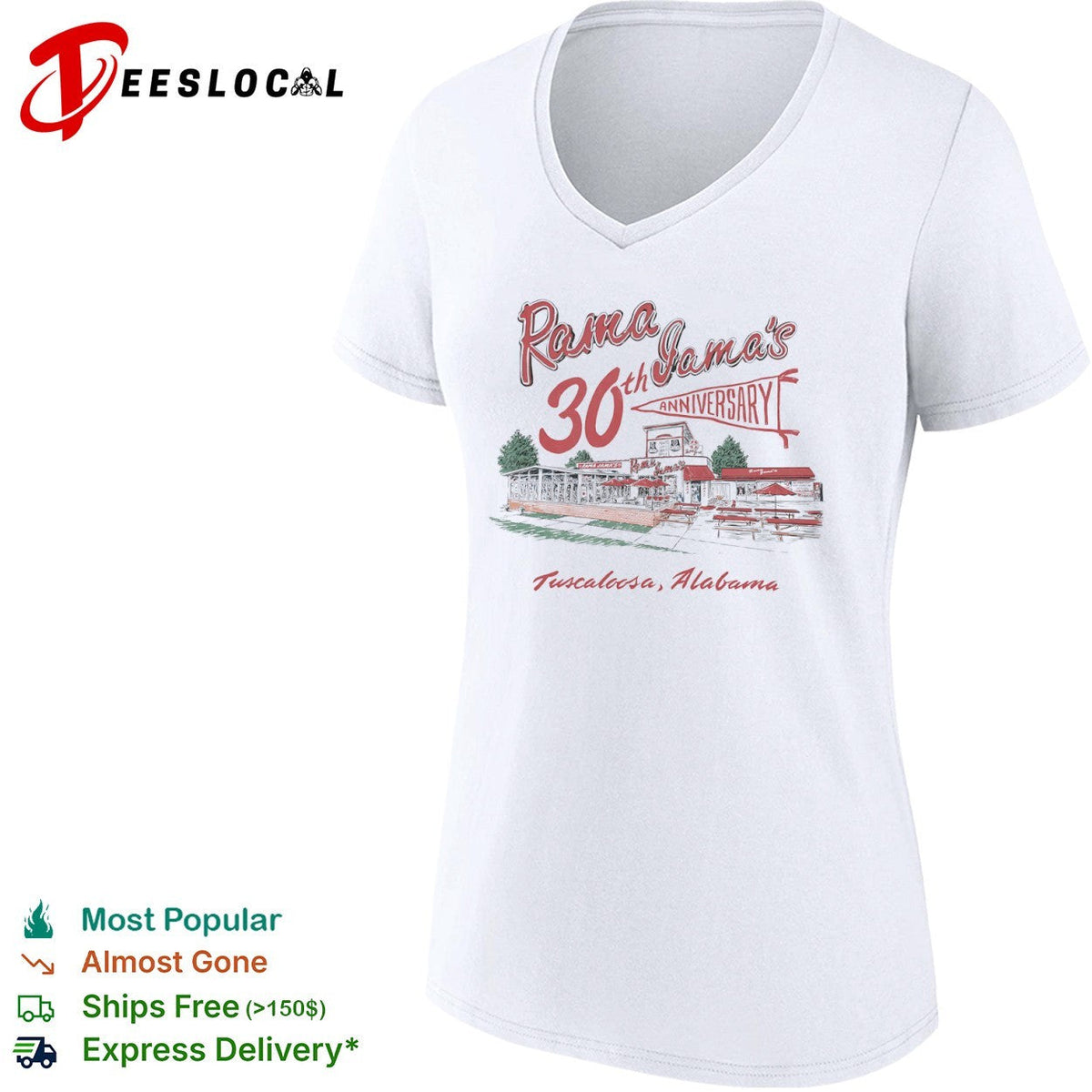 Rama Jama’s 30th Anniversary Tuscaloosa Alabama restaurant drawing shirt Unisex
