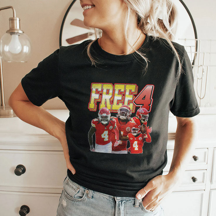 Rashee Rice Free 4 Kansas City Chiefs Football T Shirt Unisex