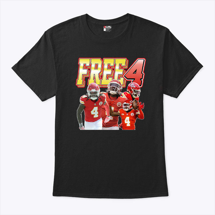 Rashee Rice Free 4 Kansas City Chiefs Football T Shirt Unisex