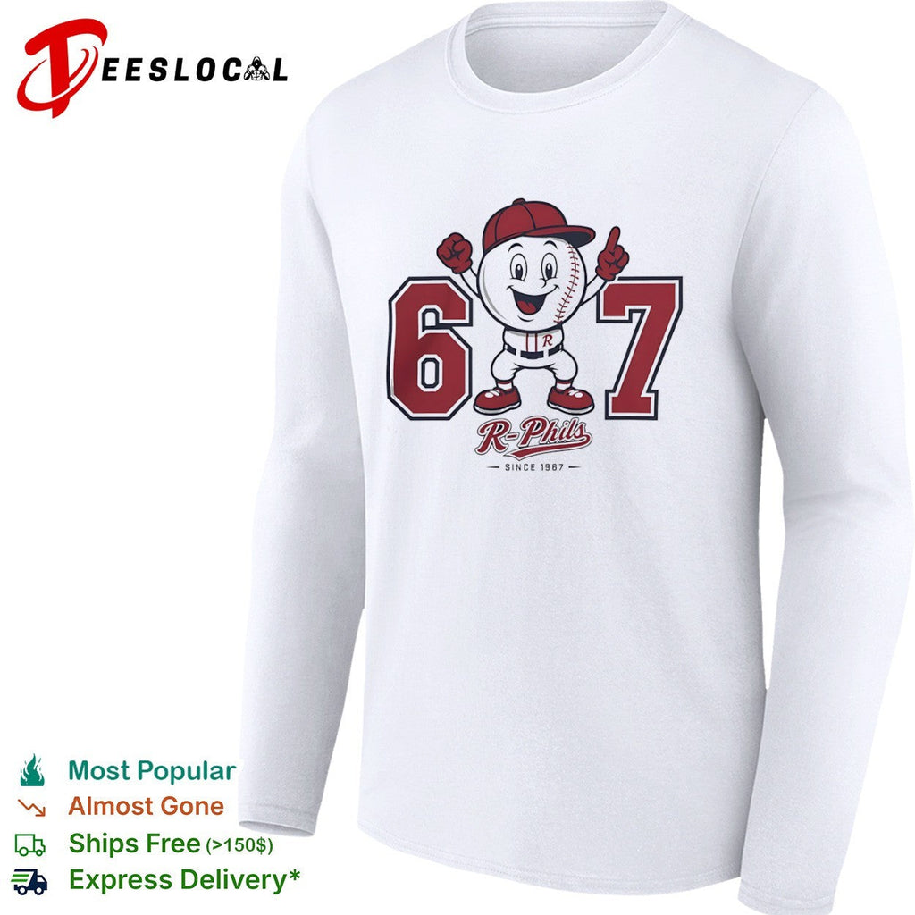 Reading Fightin Phils 67 since 1967 baseball mascot shirt Unisex