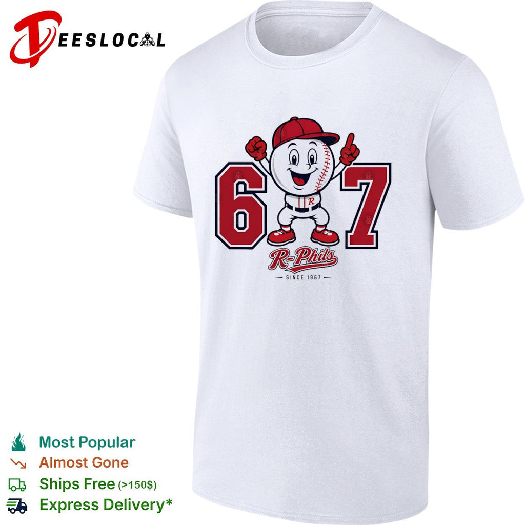 Reading Phillies 67 Since 1967 R Phils Baseball Shirt Unisex