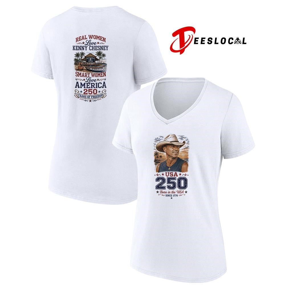 Real women love Kenny Chesney smart women love America 250 years of freedom shirt Unisex
