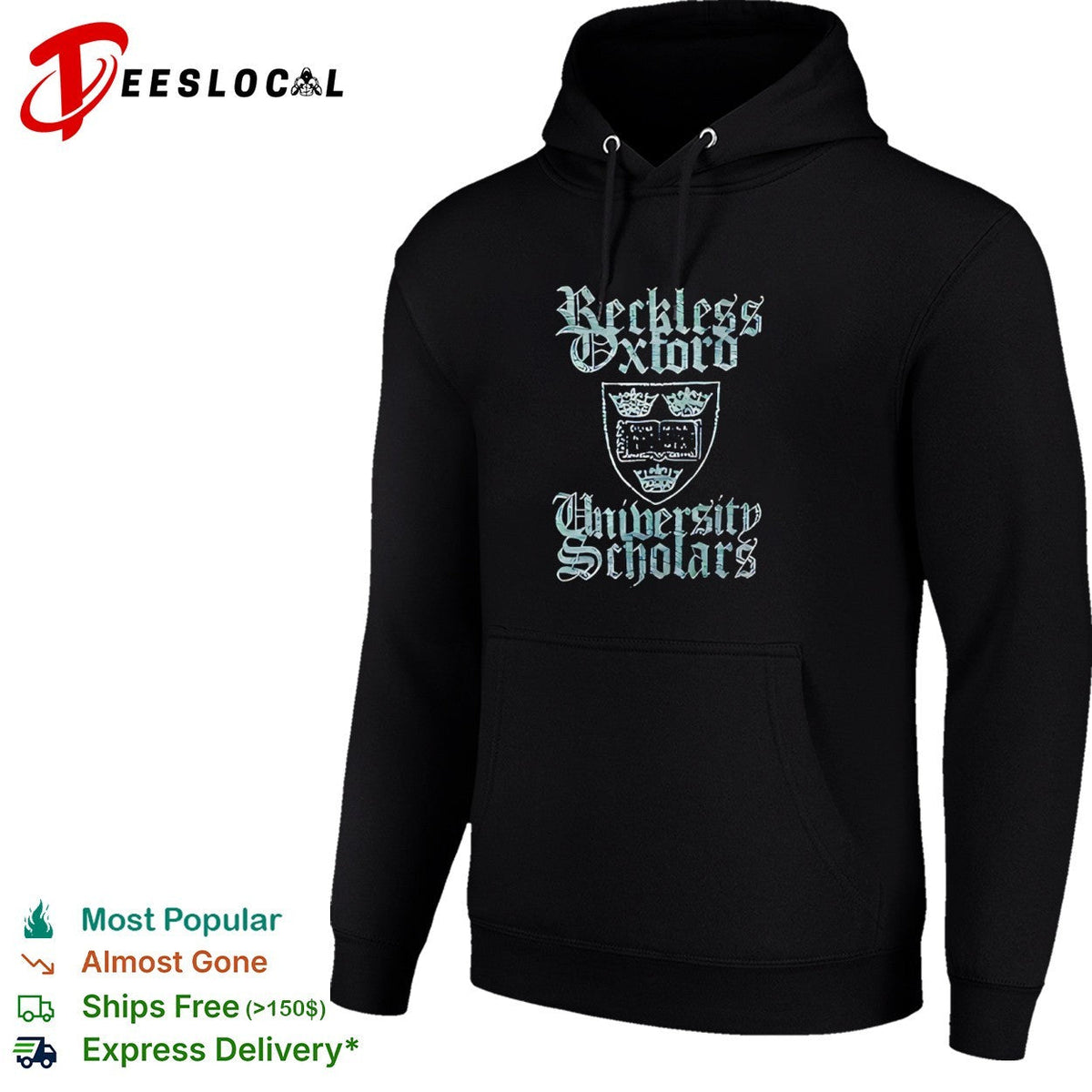 Reckless Oxford University Scholars Crest Logo Educational Academic Concept shirt Unisex