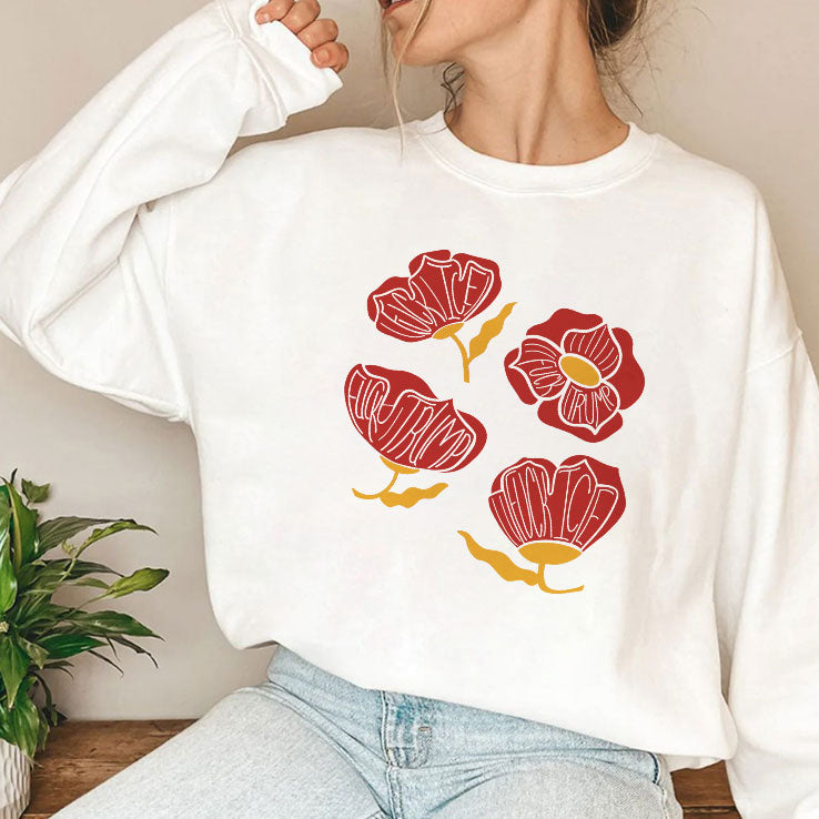 Red Poppy Floral Fuck Trump T Shirt Unisex
