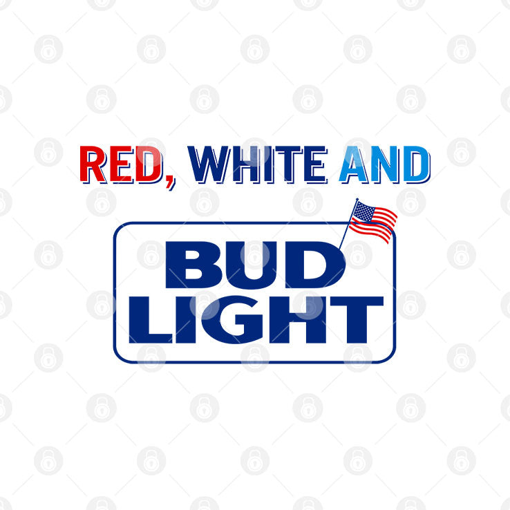 Red White And Bud Light 4th Of July T Shirt Unisex