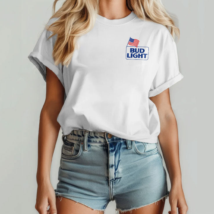 Red White And Bud Light 4th Of July T Shirt Unisex