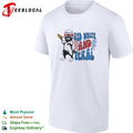 Red white and feral raccoon holding hotdog Merica cap lightning bolts patriotic shirt Unisex