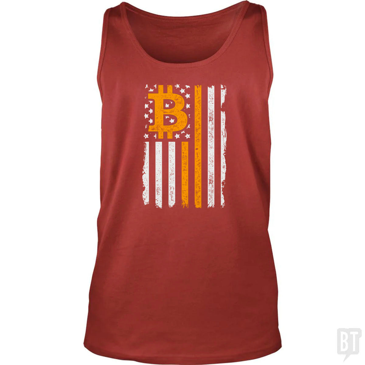 Bitcoin US Flag Tank Top
