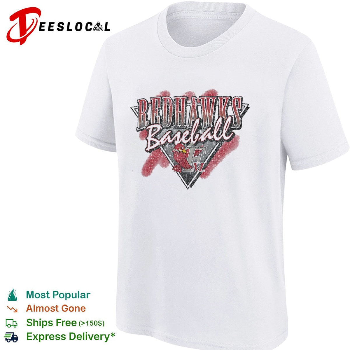 Redhawks Baseball FM Logo Mascot Sport Team shirt Unisex