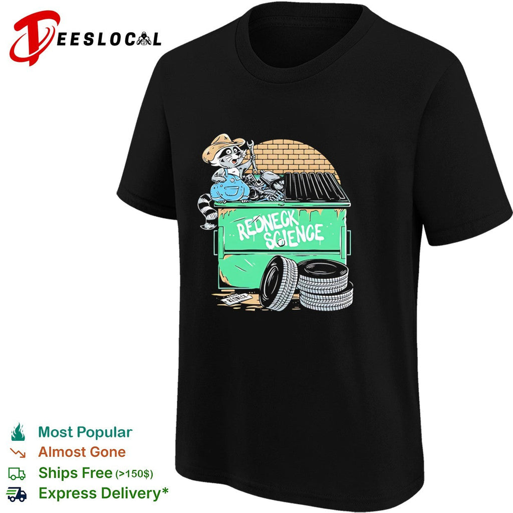 Redneck Science Raccoon Mechanic with Wrench Dumpster Diving Tire Auto Repair shirt Unisex