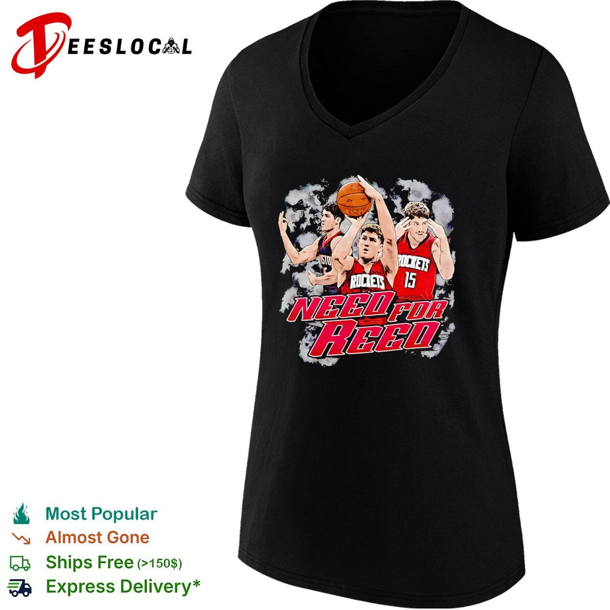 Reed Sheppard Need for Reed Houston Rockets basketball shirt Unisex