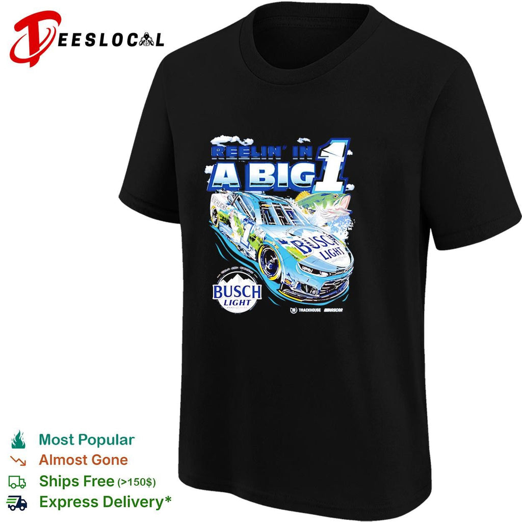 Reelin’ in a big 1 Ross Chastain Busch Light bass fishing NASCAR shirt Unisex
