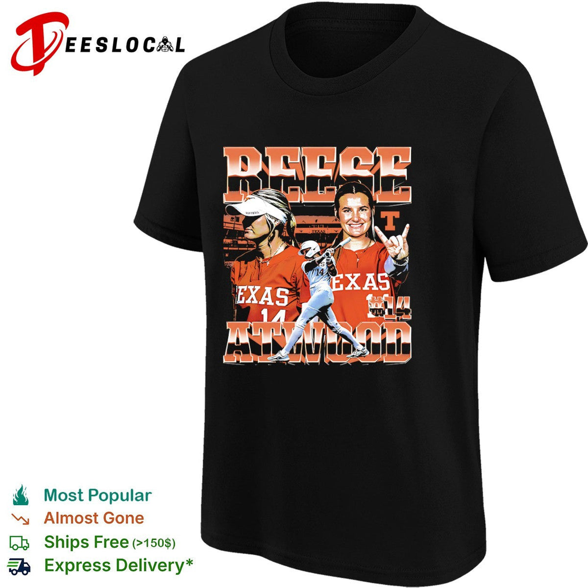 Reese Atwood Texas Longhorns Softball NCAA 14 shirt Unisex