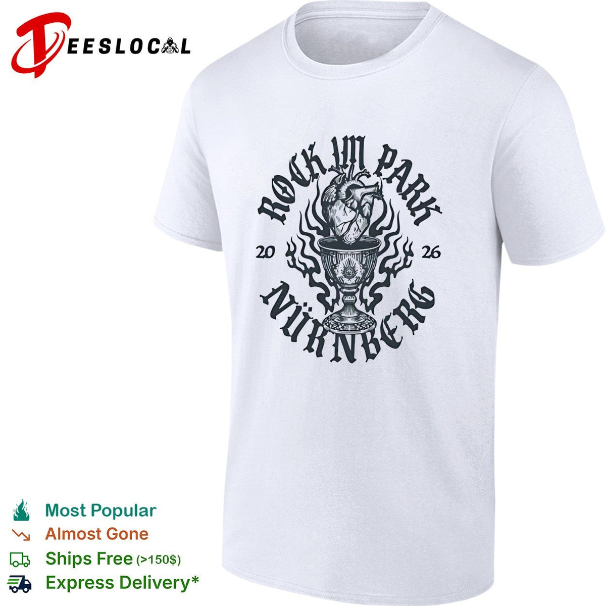 Rock I’m Park Nurnberg 2026 gothic heart chalice dark art shirt Unisex