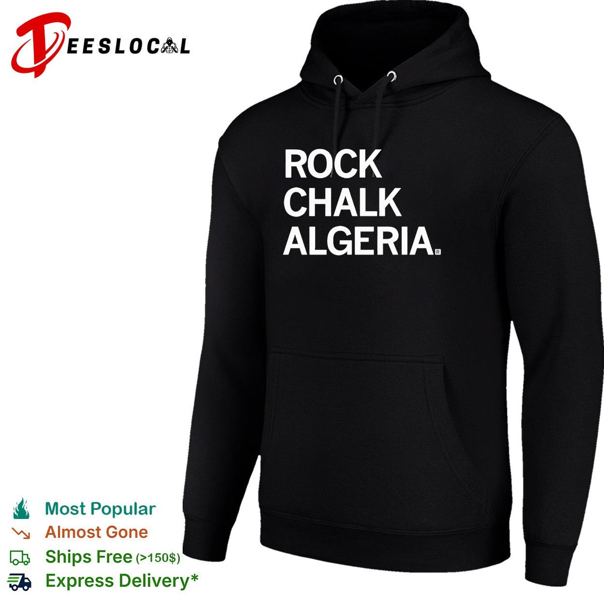 Rock chalk Algeria bold text shirt Unisex
