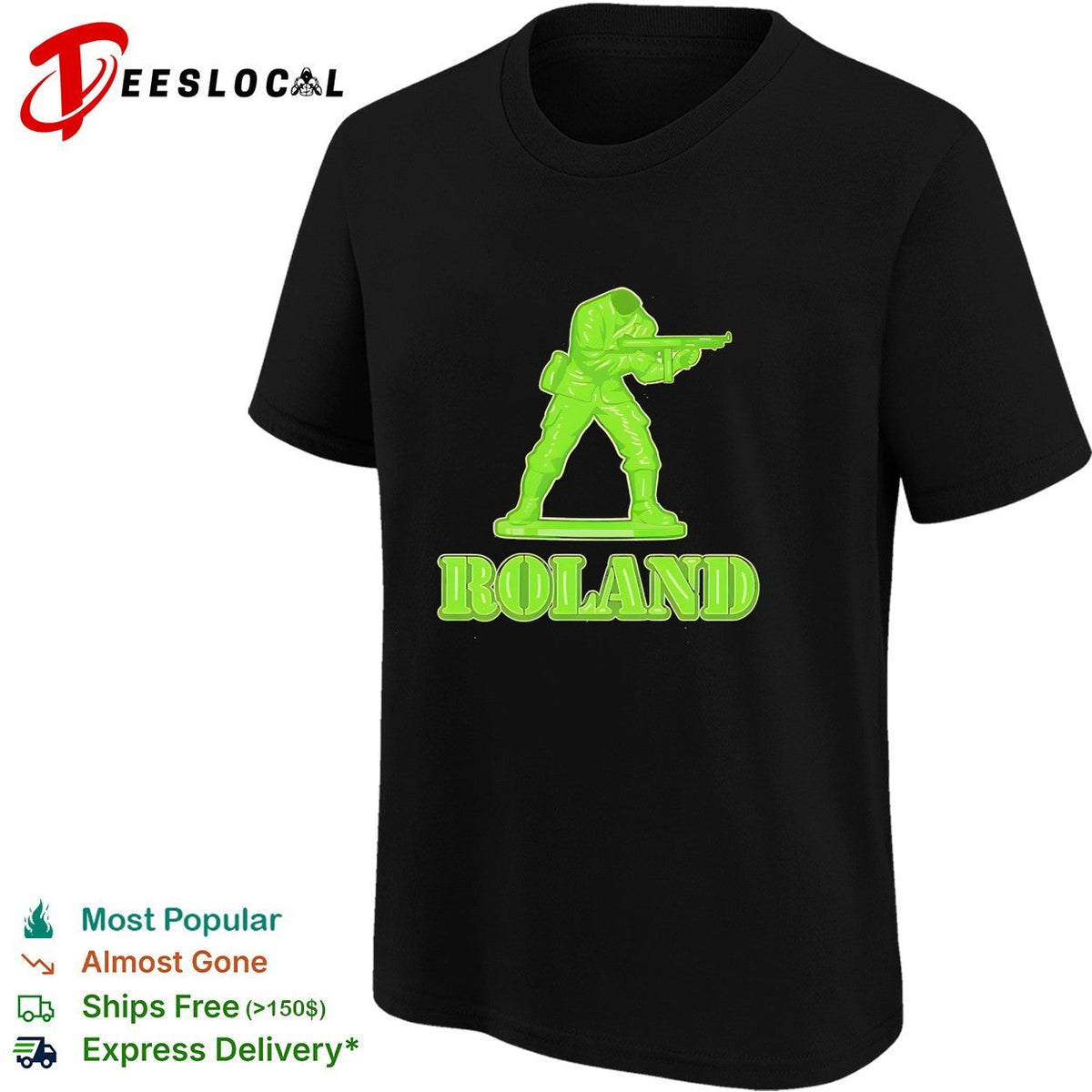 Roland army man aiming rifle shirt Unisex