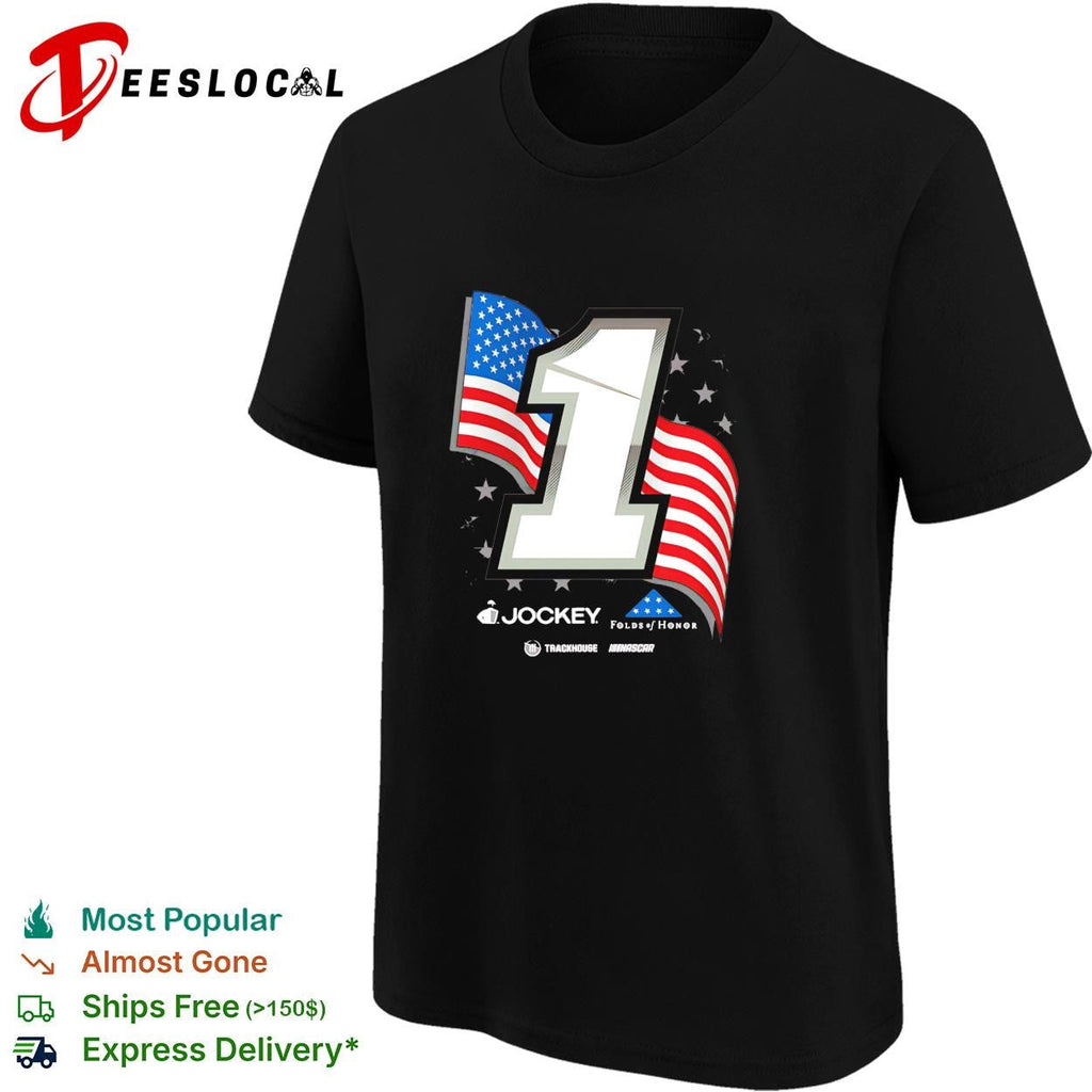 Ross Chastain 1 Jockey Folds of Honor American flag Trackhouse NASCAR shirt Unisex