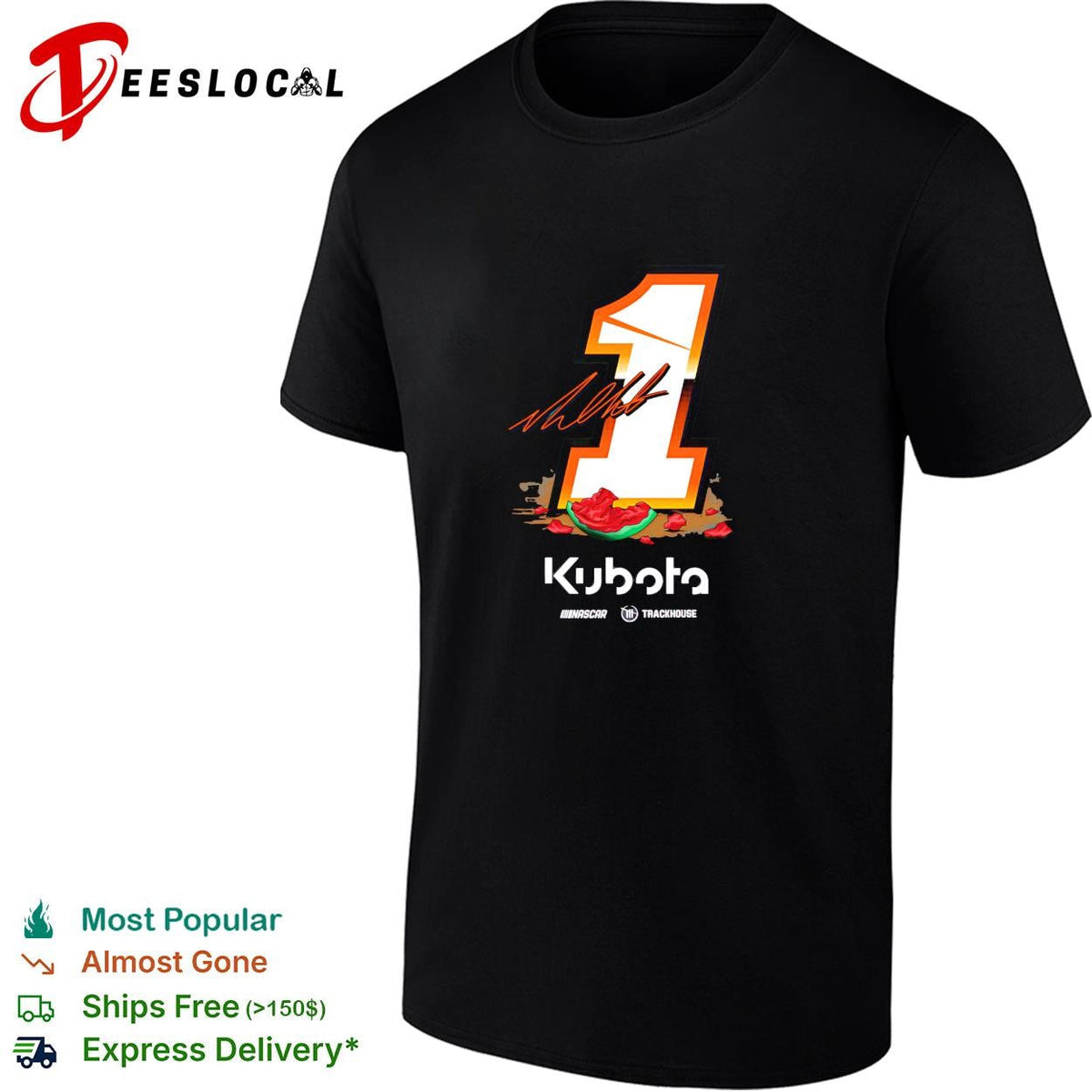 Ross Chastain 1 Kubota watermelon signature Trackhouse NASCAR shirt Unisex