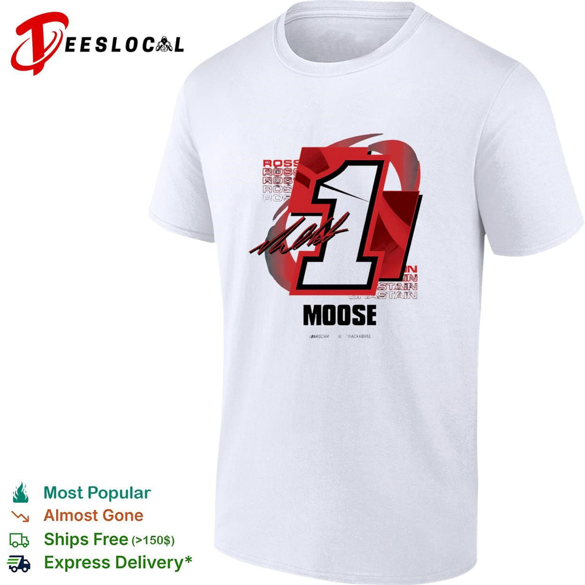 Ross Chastain 1 Moose Trackhouse NASCAR signature shirt Unisex
