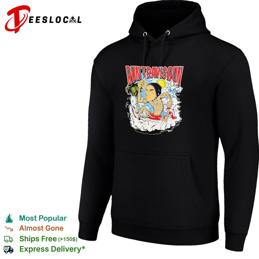 Run Travis run scene cartoon funny shirt Unisex