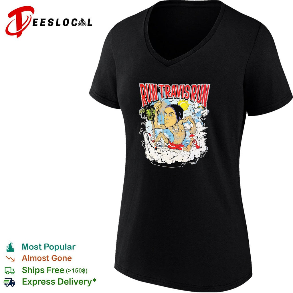 Run Travis run scene cartoon funny shirt Unisex
