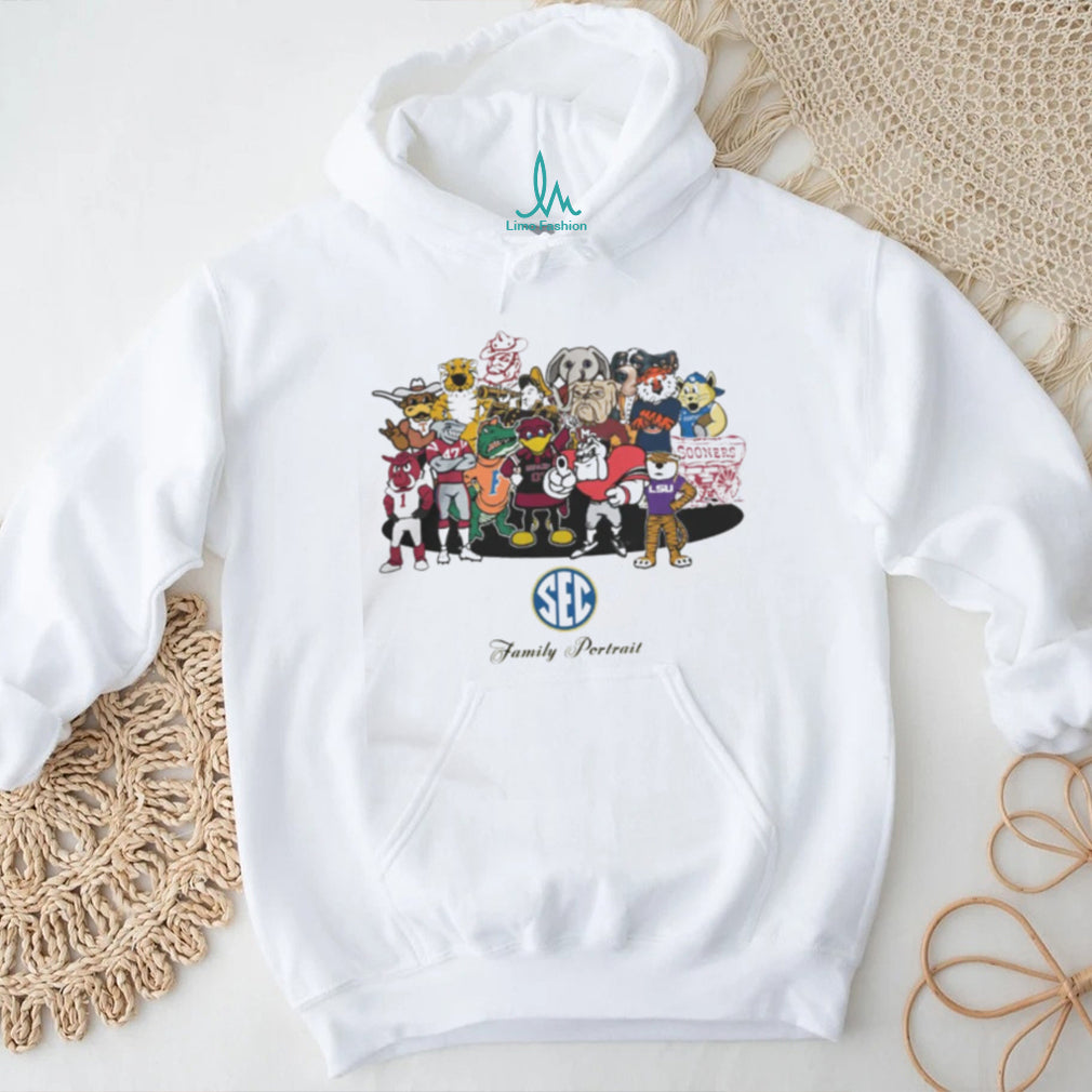 SEC College Football Mascots Family Portrait Shirt
