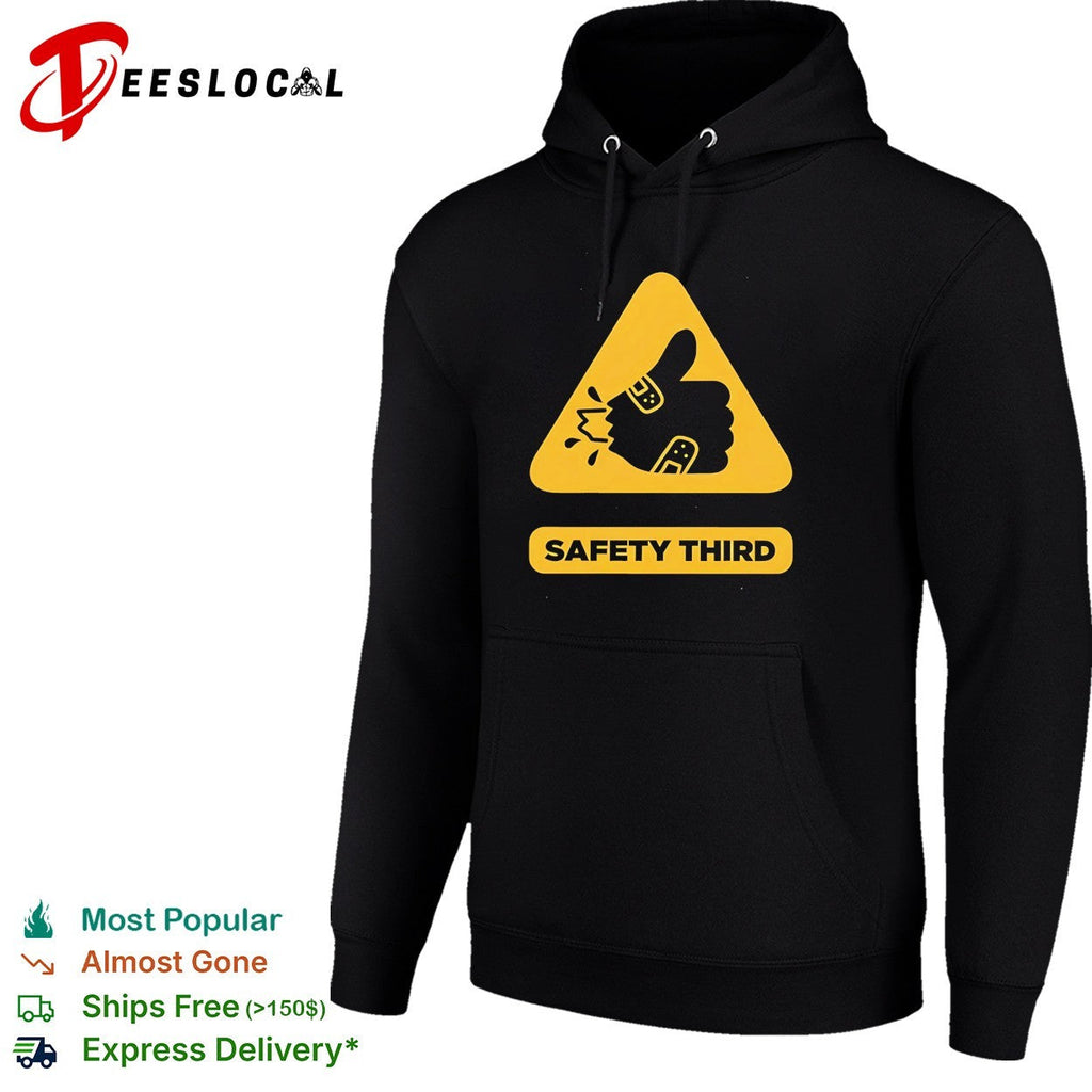 Safety third sign retro shirt Unisex