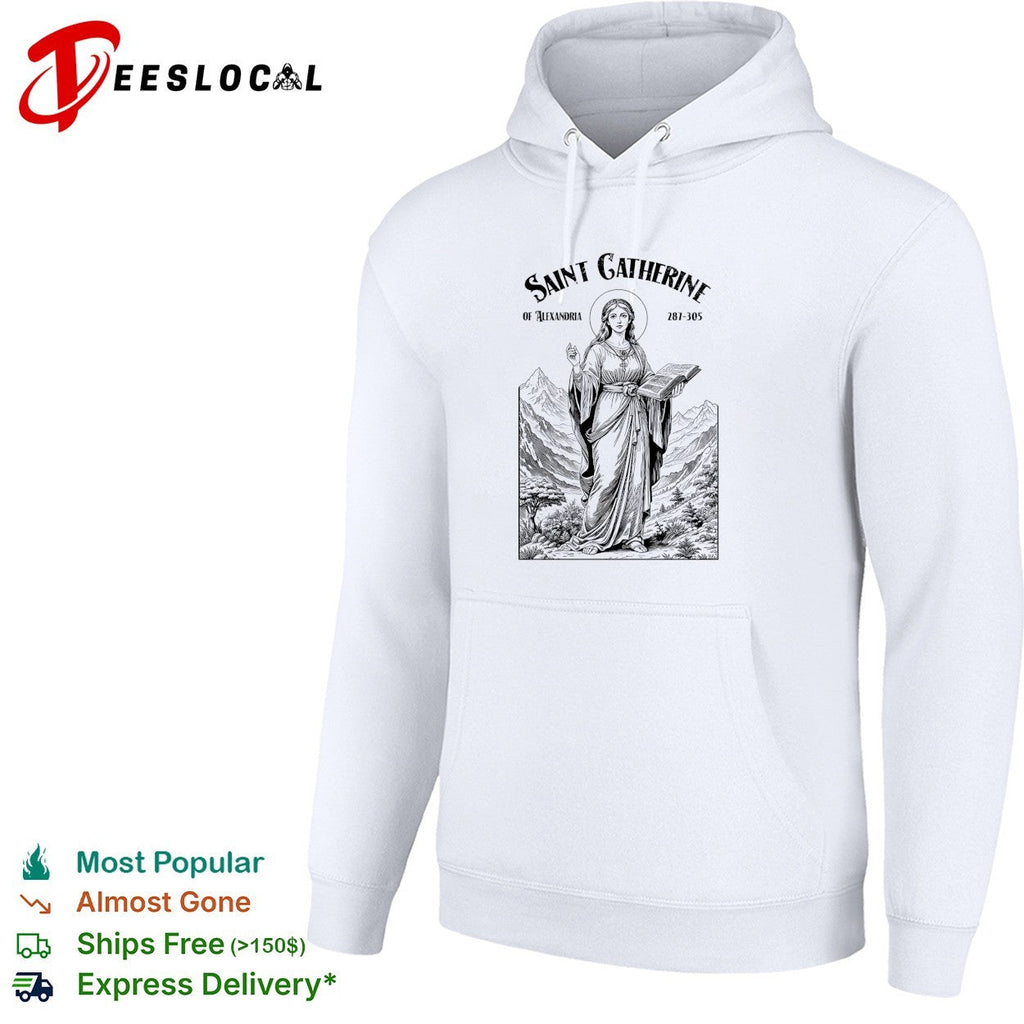 Saint Catherine of Alexandria holding book religious shirt Unisex