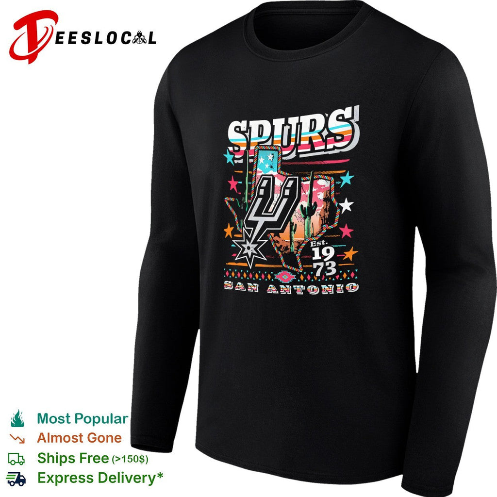 San Antonio Spurs Est 1973 Texas Cactus Desert Southwest Native Pattern shirt Unisex