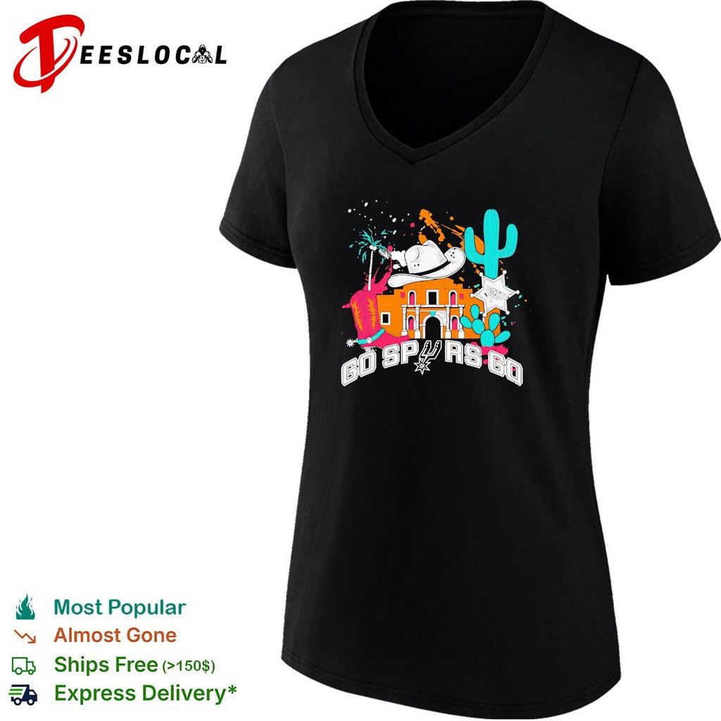 San Antonio Spurs Go Spurs Go cowboy boots and hat cactus shirt Unisex