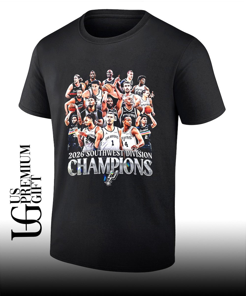 San Antonio Spurs NBA 2026 Southwest Division Champions shirt Unisex