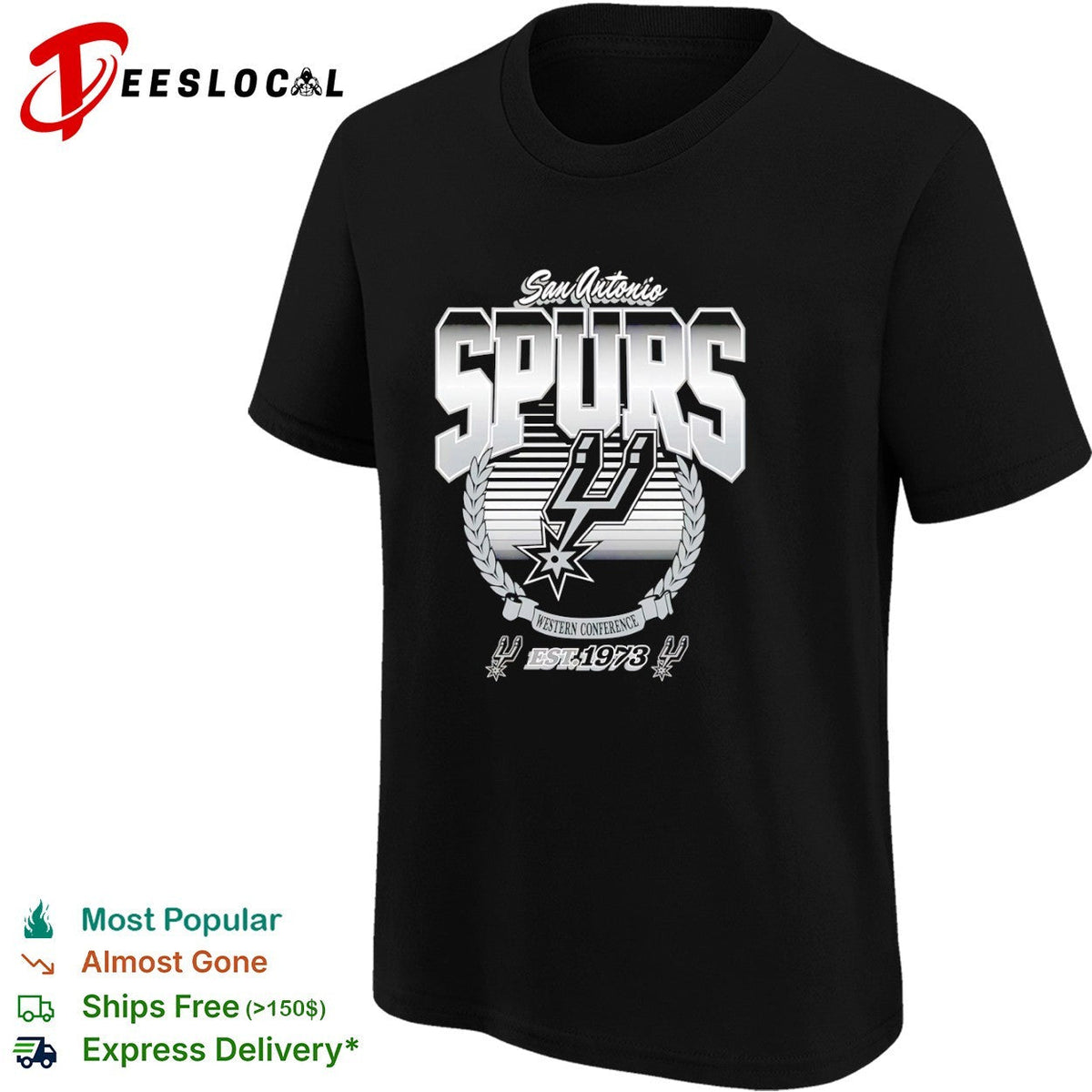 San Antonio Spurs Western Conference Est 1973 NBA Logo Sports Basketball Team shirt Unisex