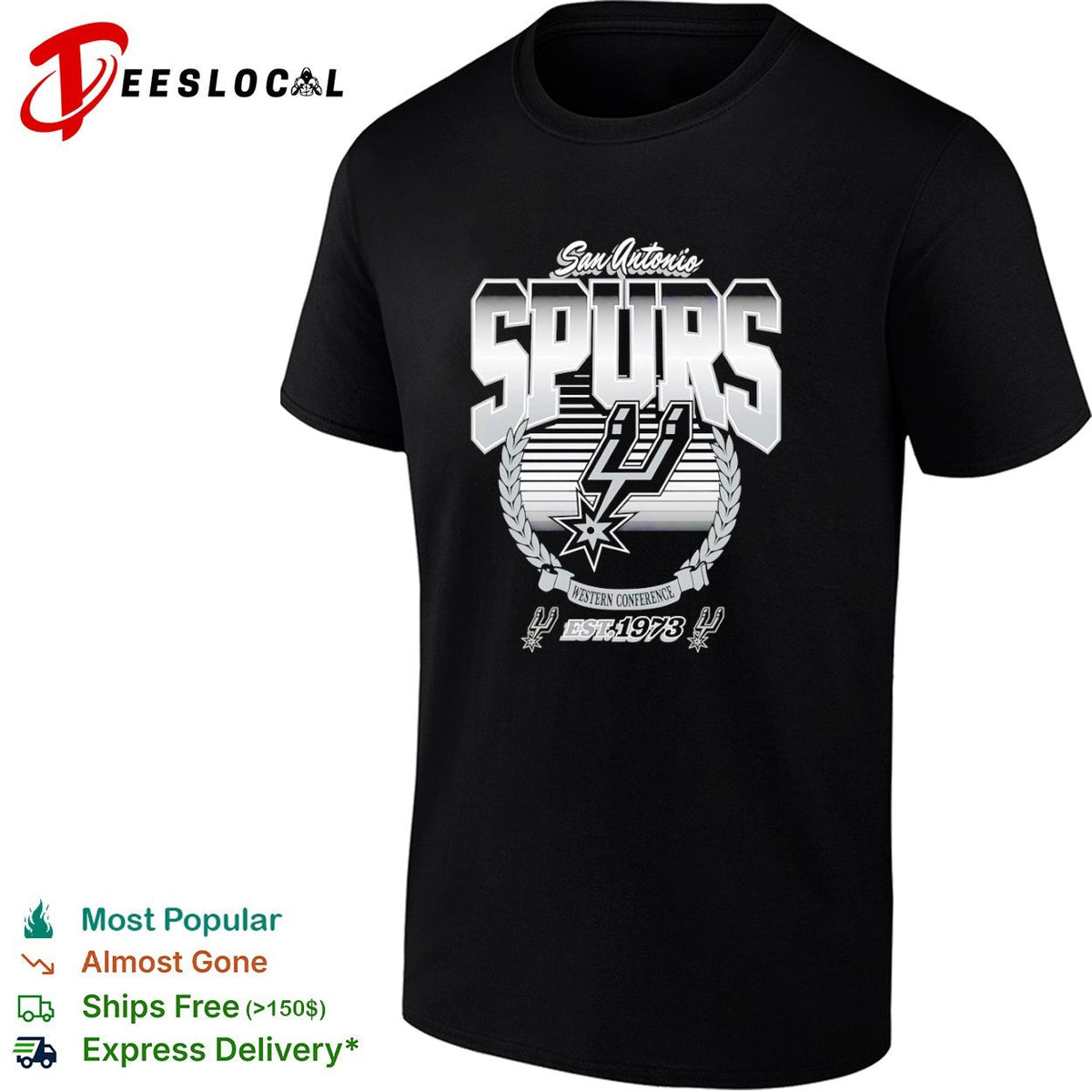 San Antonio Spurs Western Conference Est 1973 NBA Logo Sports Basketball Team shirt Unisex