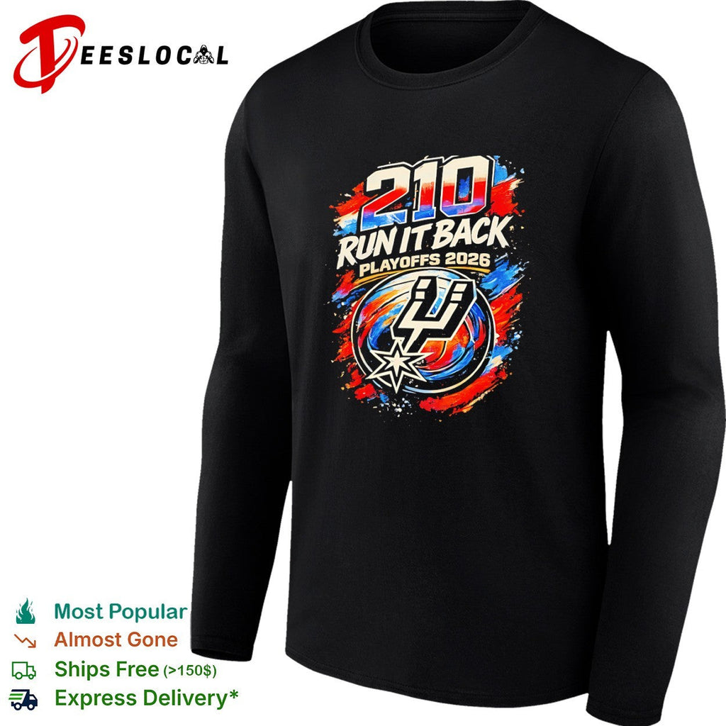 San Antonio Spurs run it back team logo 210 playoffs 2026 shirt Unisex