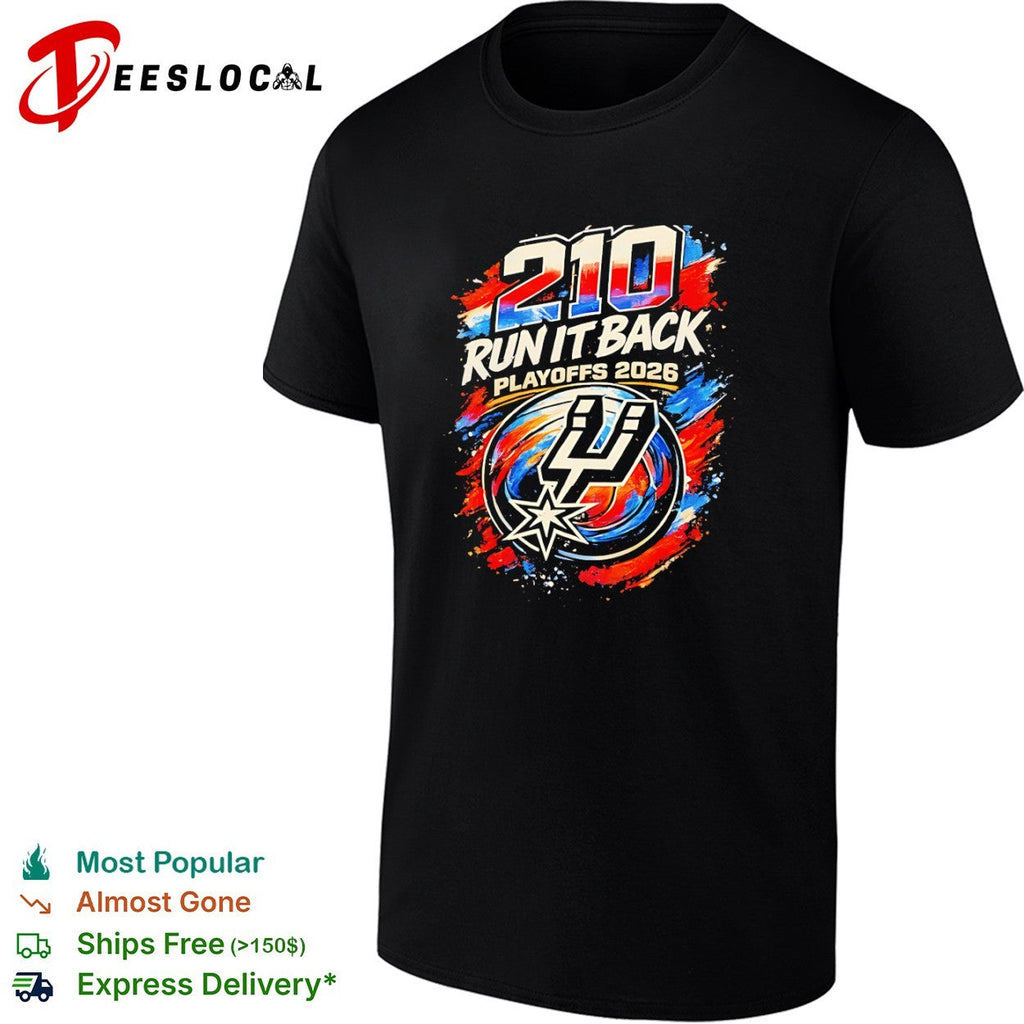 San Antonio Spurs run it back team logo 210 playoffs 2026 shirt Unisex