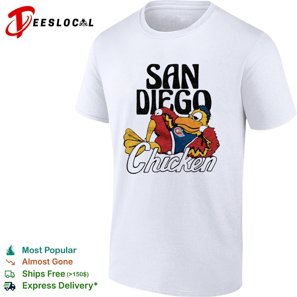 San Diego Chicken mascot logo shirt Unisex