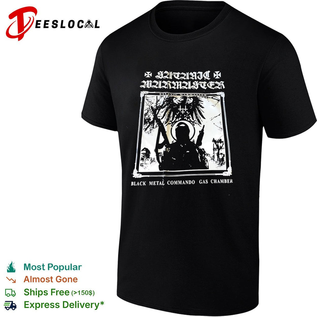 Satanic Warmaster Black Metal Commando Gas Chamber shirt Unisex