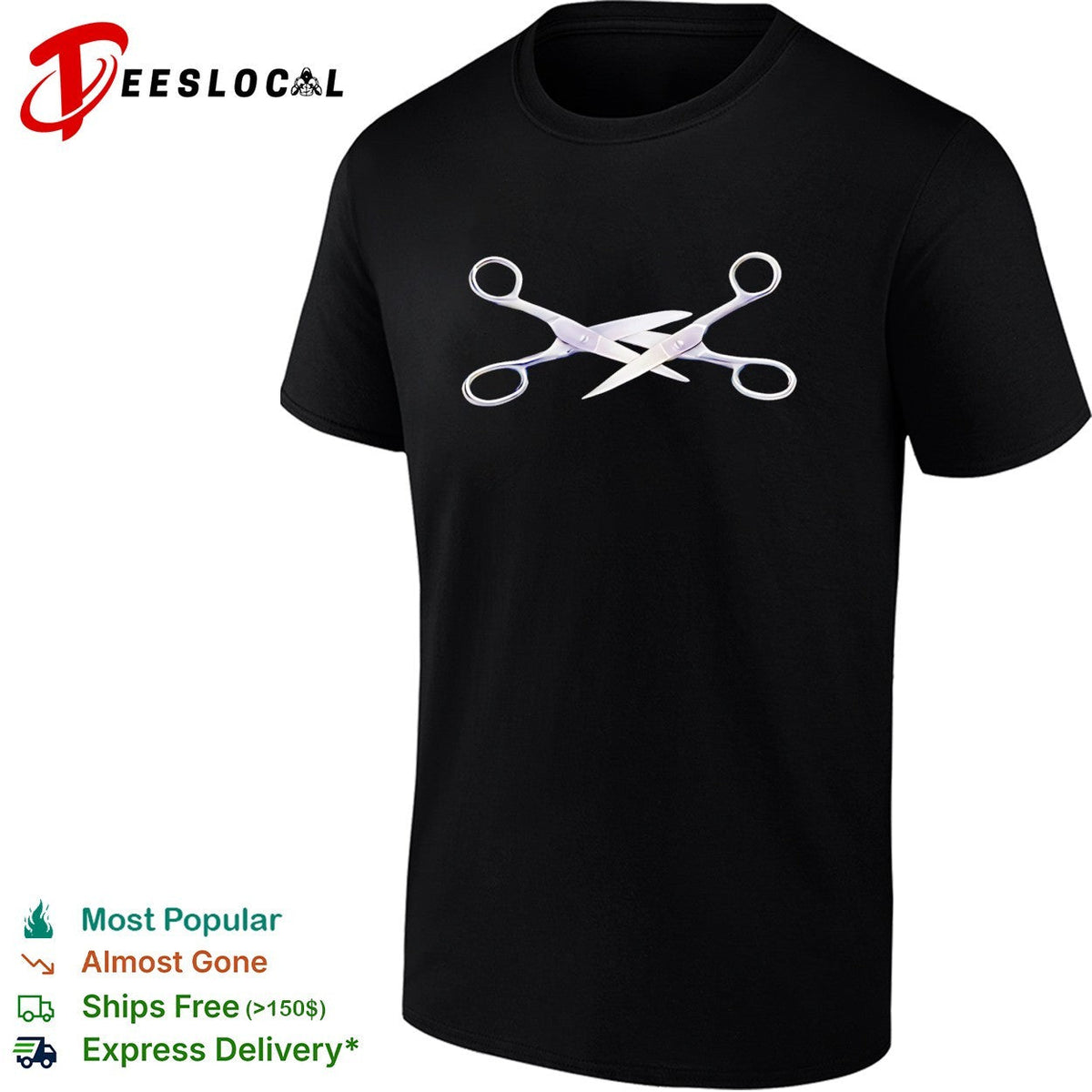 Scissoring graphic shirt Unisex