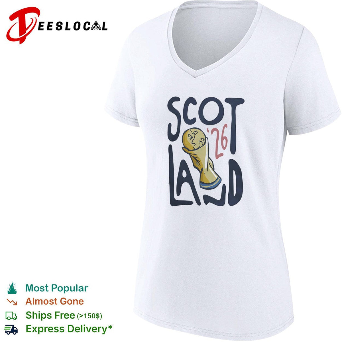Scotland 2026 gold trophy shirt Unisex