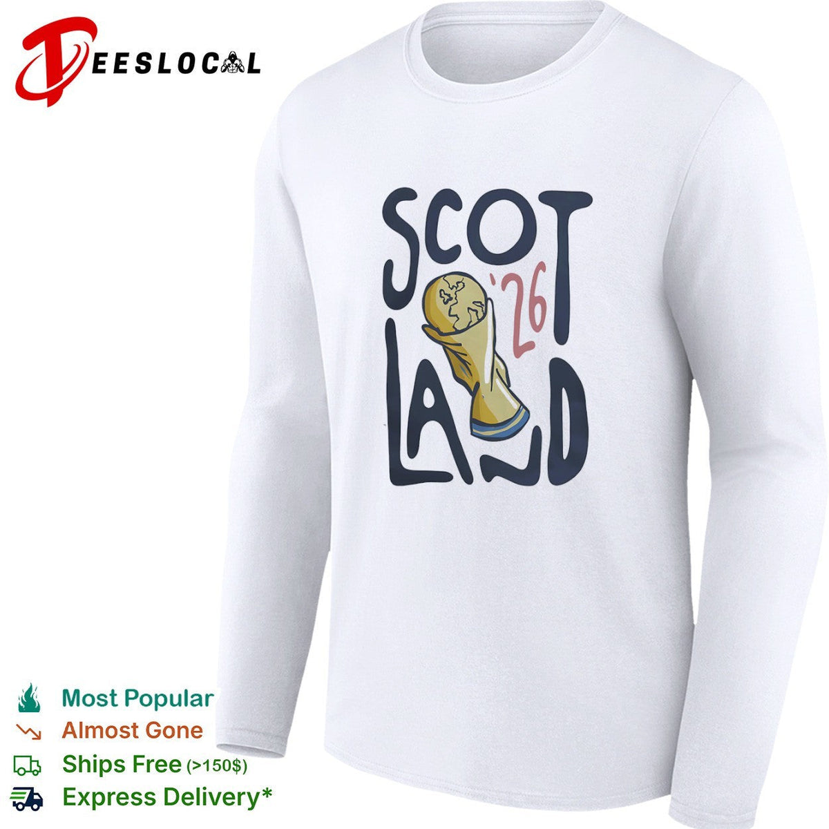 Scotland 2026 gold trophy shirt Unisex